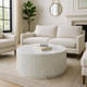 EV21784#36" Entice White Marble Fluted Coffee Table