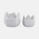 20116-05#S/2 9/12" Petal Planters, White