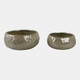 20251-05#S/2 10/12" Iridescent Bowl Planters, Green