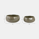 20251-05#S/2 10/12" Iridescent Bowl Planters, Green