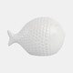 21787#10" Scaled Fish Figurine, White