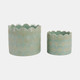 21792-01#S/2 6/8"  Arch Planters, Sage Green