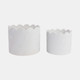 21792-04#S/2 9/12"  Arch Planters, White