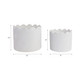 21792-04#S/2 9/12"  Arch Planters, White
