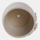 21796-03#9" Flower Applique Planter, Ivory