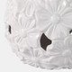 20305-04#12" Flower Cut-out Garden Orb, White