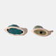 20380-01#S/2 8" Flower Snails, Blue/green