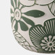 21863#S/2 6/8" Flower Power Planters, White/ Green