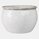 21879-02#13x9" Traditional Planter Crackle Finish, White