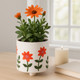 21909-01#6" Footed Hand Painted Planter, Multi