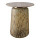 EV21899-02#21" Madryn Short Art Table W/travertine Top, Green