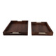 EV21943#S/2 20/17" Doncaster Brown Wood Trays