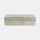21978#17x6" Marbled Glass Box, Ivory