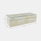 21978#17x6" Marbled Glass Box, Ivory