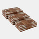 22003#S/3 10/11/12" Wood Inlay Boxes, Natural/ivory