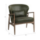 EV22004#33" Haven Green Top Grain Leather And Wood Accent 