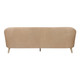 EV22010#87" Krestlin Taupe Top Grain Leather And Wood Sofa