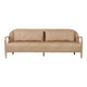 EV22010#87" Krestlin Taupe Top Grain Leather And Wood Sofa