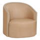 EV22011#30" Krestlin Taupe Top Grain Leather And Wood Swiv