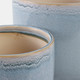 20265-04#S/2 6/8" Reactive Glazed Planters, Blue