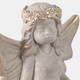 20382-03#14"garden Fairy On Solar Snail, Ivory