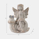 20382-03#14"garden Fairy On Solar Snail, Ivory