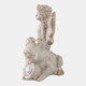 20382-04#15" Garden Fairy On Solar Frog, Ivory