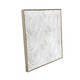 EV22051#40x40 Wood Venna Plaster Wall Decor, White