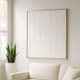 EV22051#40x40 Wood Venna Plaster Wall Decor, White