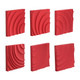 EV22053#S/6 14x14 Majesta Plaster Wall Decor, Red