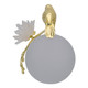 EV22082#7" Madilynn  Crystal Sphere Metal Bird Statuary