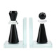 EV22087#S/2 7" Raina Crystal Chess Piece Bookends