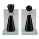 EV22087#S/2 7" Raina Crystal Chess Piece Bookends
