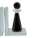 EV22087#S/2 7" Raina Crystal Chess Piece Bookends
