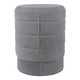 EV22088#19" Winsor Gray Suede Ottoman Stool