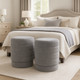 EV22088#19" Winsor Gray Suede Ottoman Stool