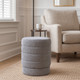 EV22088#19" Winsor Gray Suede Ottoman Stool