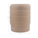 EV22091#19" Felix Taupe Suede Ottoman Stool