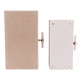 EV22092#S/2 12/14" Halofax Tan Suede Selenite Hardware Box