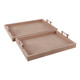 EV22093#S/2 17/20halofax Tan Suede Selenite Hardware Trays