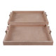 EV22093#S/2 17/20halofax Tan Suede Selenite Hardware Trays