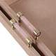 EV22093#S/2 17/20halofax Tan Suede Selenite Hardware Trays