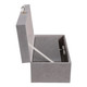EV22100#S/2 12/14"avea Gray Suede/moonstone Hardware Boxes