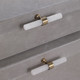 EV22100#S/2 12/14"avea Gray Suede/moonstone Hardware Boxes