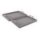 EV22101#S/2 18/20"avea Gray Suede/moonstone Hardware Trays