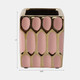 16981-09#Cer, 4"h Pen Holder, Blush/gold