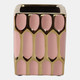 16981-09#Cer, 4"h Pen Holder, Blush/gold