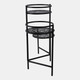22117#22" Folding 3-tier Mandala Plant Stand, Black
