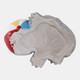 22141#18x14" Beach Dog, Grey Multi