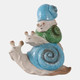 22144#15x14" Stacked Snails With Colored Shells, Ivory M